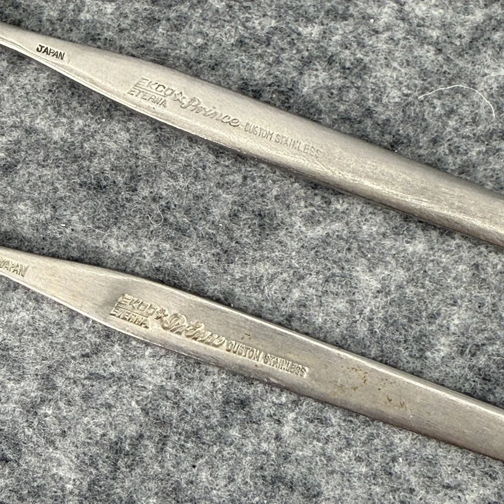Ekco Prince Stainless JAPAN Eterna Set of 2 Iced Tea Spoons Dining Flatware‎